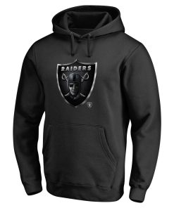 Alternative view of Las Vegas Raiders Personalized Midnight Mascot Pullover Hoodie – Black