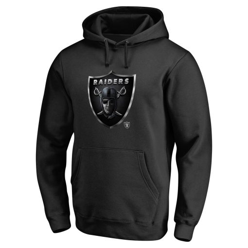 Las Vegas Raiders Personalized Midnight Mascot Pullover Hoodie – Black - Image 2