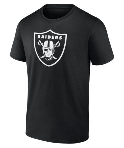Alternative view of Las Vegas Raiders Personalized Name & Number Monochrome T-Shirt – Black