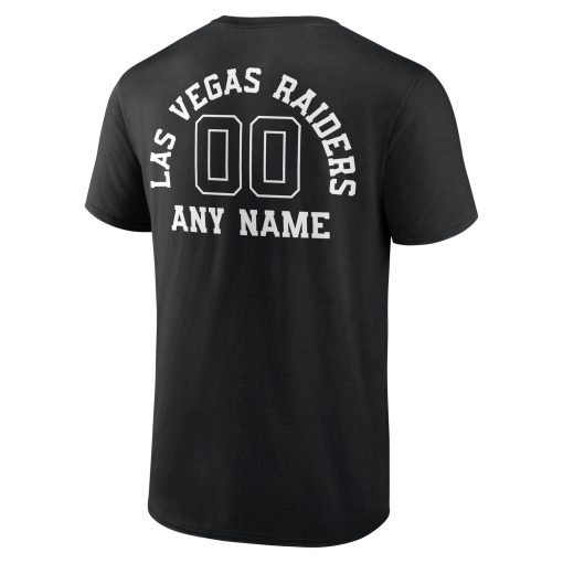 Las Vegas Raiders Personalized Name & Number Monochrome T-Shirt – Black - Image 3