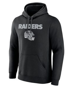 Alternative view of Las Vegas Raiders Personalized Name & Number Team Wordmark Pullover Hoodie – Black