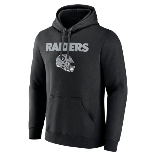 Las Vegas Raiders Personalized Name & Number Team Wordmark Pullover Hoodie – Black - Image 2