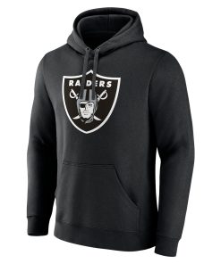 Alternative view of Las Vegas Raiders Team Authentic Personalized Name & Number Pullover Hoodie – Black