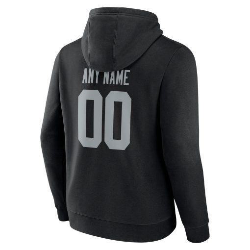 Las Vegas Raiders Team Authentic Personalized Name & Number Pullover Hoodie – Black - Image 3