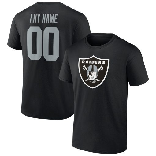 Las Vegas Raiders Team Authentic Personalized Name & Number T-Shirt – Black