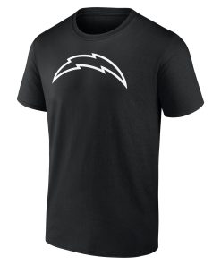 Alternative view of Los Angeles Chargers Personalized Name & Number Monochrome T-Shirt – Black