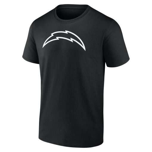 Los Angeles Chargers Personalized Name & Number Monochrome T-Shirt – Black - Image 2