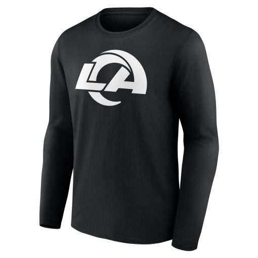 Los Angeles Rams Personalized Name & Number Monochrome Long Sleeve T-Shirt – Black - Image 2