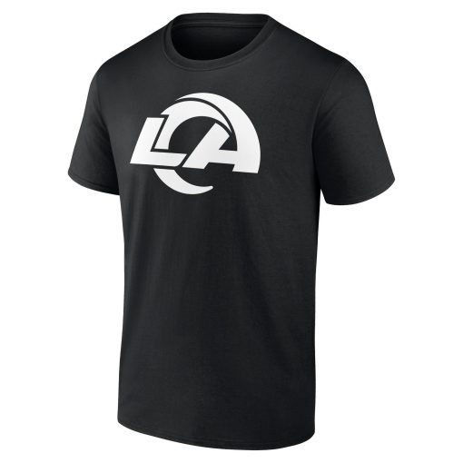 Los Angeles Rams Personalized Name & Number Monochrome T-Shirt – Black - Image 2