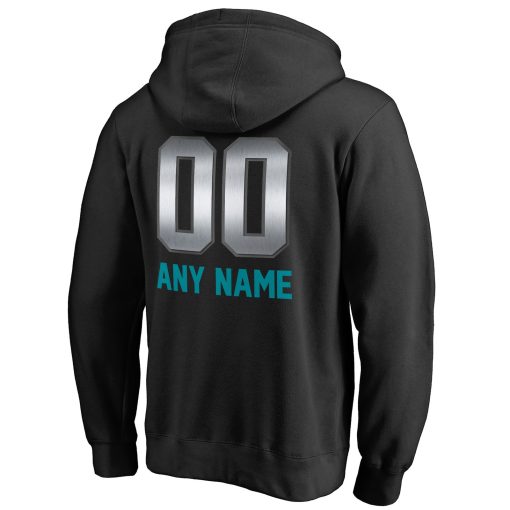 Miami Dolphins Personalized Midnight Mascot Pullover Hoodie – Black - Image 3