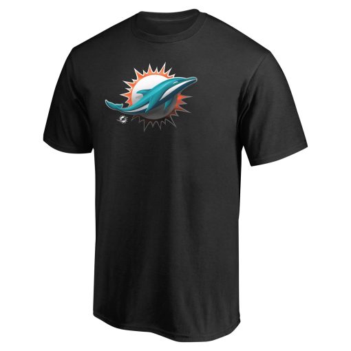 Miami Dolphins Personalized Midnight Mascot T-Shirt – Black - Image 2
