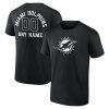 Miami Dolphins Personalized Name & Number Monochrome T-Shirt – Black