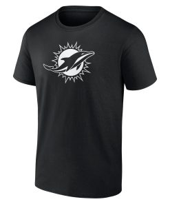 Alternative view of Miami Dolphins Personalized Name & Number Monochrome T-Shirt – Black