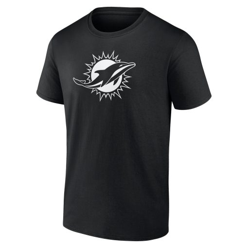 Miami Dolphins Personalized Name & Number Monochrome T-Shirt – Black - Image 2