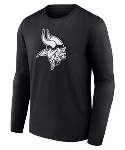 Alternative view of Minnesota Vikings Personalized Name & Number Monochrome Long Sleeve T-Shirt – Black