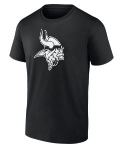 Alternative view of Minnesota Vikings Personalized Name & Number Monochrome T-Shirt – Black