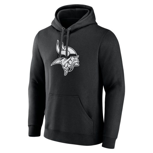 Minnesota Vikings Personalized Name & Number Pullover Hoodie – Black - Image 2