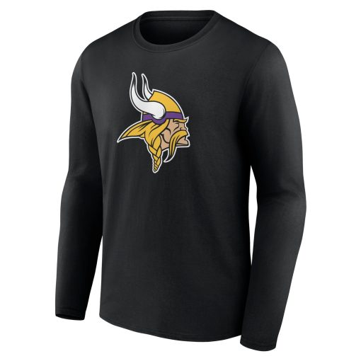 Minnesota Vikings  Team Authentic Custom Long Sleeve T-Shirt – Black - Image 2