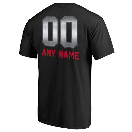 New England Patriots Personalized Midnight Mascot T-Shirt – Black - Image 3