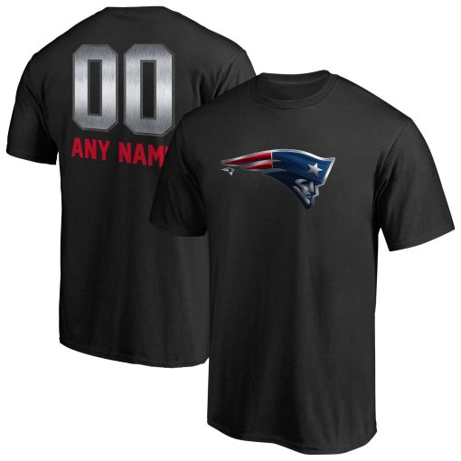 New England Patriots Personalized Midnight Mascot T-Shirt – Black