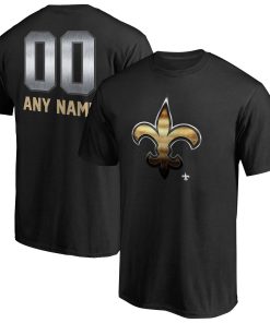 New Orleans Saints Personalized Midnight Mascot T-Shirt – Black