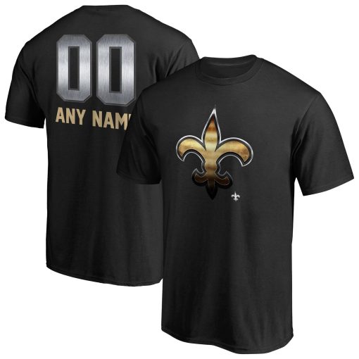 New Orleans Saints Personalized Midnight Mascot T-Shirt – Black