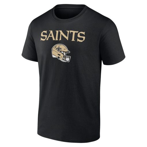 New Orleans Saints Personalized Name & Number Team Wordmark T-Shirt – Black - Image 2