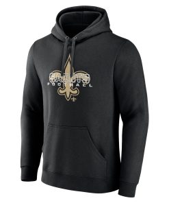 Alternative view of New Orleans Saints Stellar Personalized Name & Number Pullover Hoodie – Black