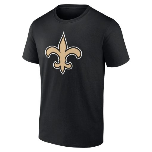 New Orleans Saints Team Authentic Personalized Name & Number T-Shirt – Black - Image 2