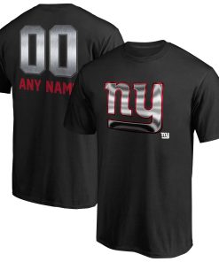 New York Giants Personalized Midnight Mascot T-Shirt – Black