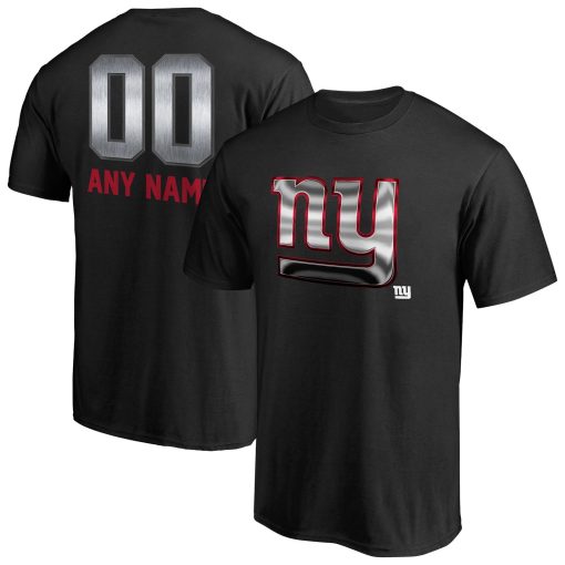 New York Giants Personalized Midnight Mascot T-Shirt – Black