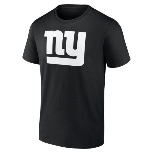 New York Giants Personalized Name & Number Monochrome T-Shirt – Black - Image 2