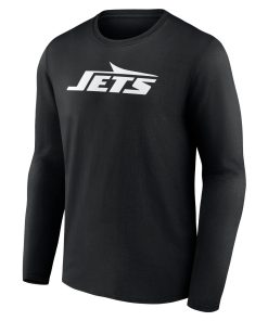 Alternative view of New York Jets Personalized Name & Number Monochrome Long Sleeve T-Shirt – Black