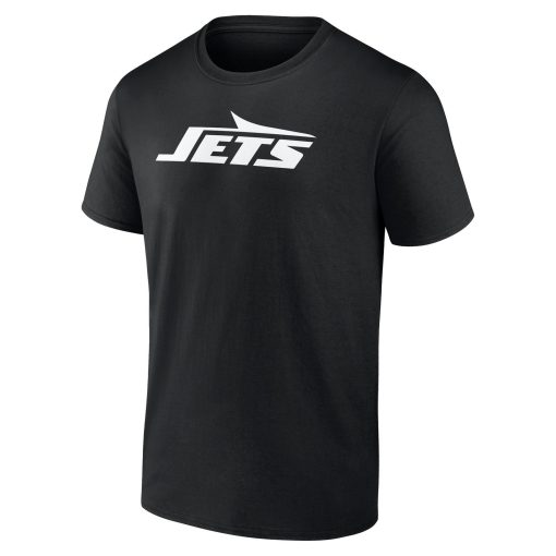 New York Jets Personalized Name & Number Monochrome T-Shirt – Black - Image 2