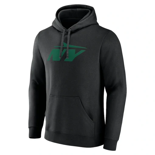 New York Jets Secondary Logo Pullover Hoodie – Black - Image 3