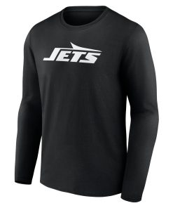 Alternative view of New York Jets  Team Authentic Custom Long Sleeve T-Shirt – Black