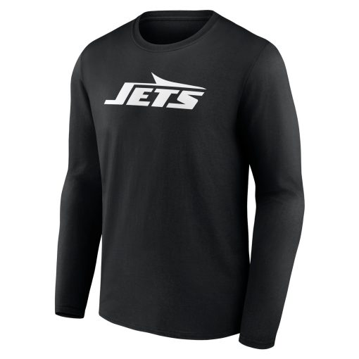 New York Jets  Team Authentic Custom Long Sleeve T-Shirt – Black - Image 2