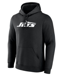 Alternative view of New York Jets  Team Authentic Custom Pullover Hoodie – Black