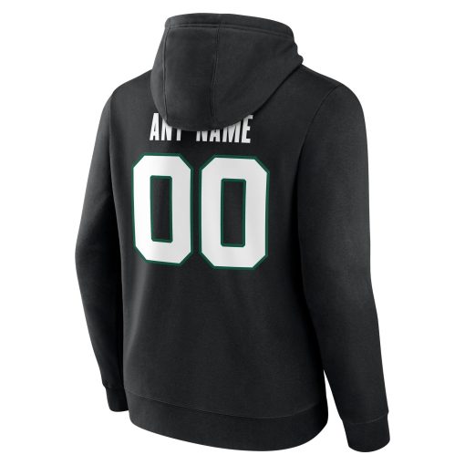 New York Jets  Team Authentic Custom Pullover Hoodie – Black - Image 3