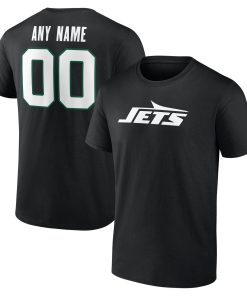 New York Jets  Team Authentic Custom T-Shirt – Black