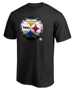 Alternative view of Pittsburgh Steelers Personalized Midnight Mascot T-Shirt – Black