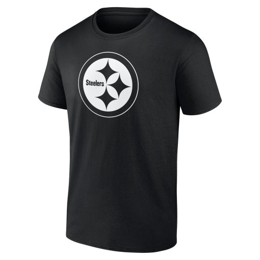 Pittsburgh Steelers Personalized Name & Number Monochrome T-Shirt – Black - Image 2