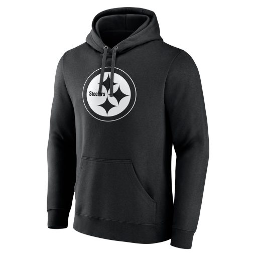 Pittsburgh Steelers Personalized Name & Number Pullover Hoodie – Black - Image 2
