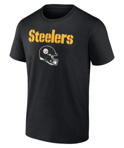 Alternative view of Pittsburgh Steelers Personalized Name & Number Team Wordmark T-Shirt – Black