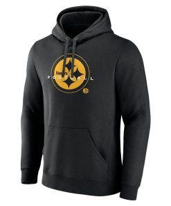 Alternative view of Pittsburgh Steelers Stellar Personalized Name & Number Pullover Hoodie – Black