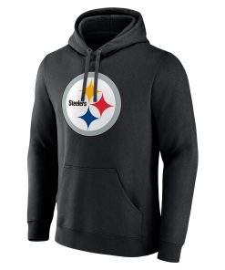 Alternative view of Pittsburgh Steelers Team Authentic Personalized Name & Number Pullover Hoodie – Black