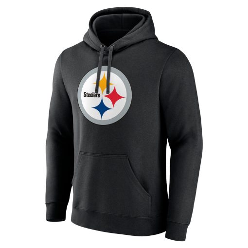 Pittsburgh Steelers Team Authentic Personalized Name & Number Pullover Hoodie – Black - Image 2