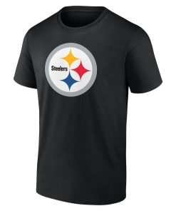 Alternative view of Pittsburgh Steelers Team Authentic Personalized Name & Number T-Shirt – Black