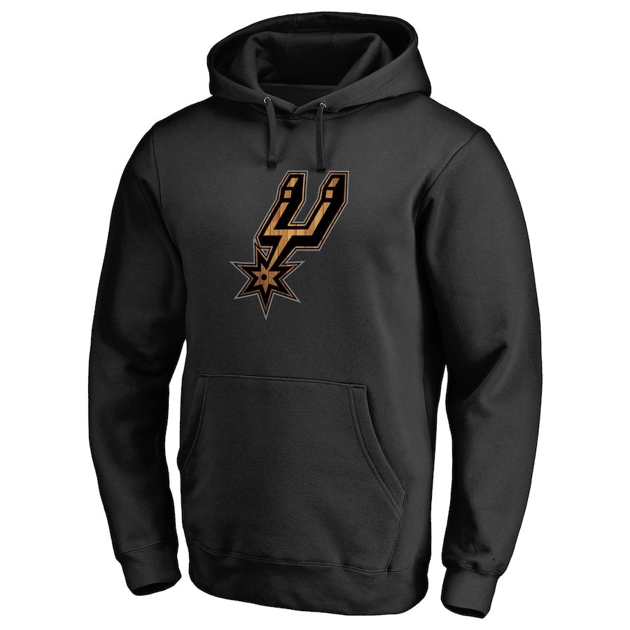 San Antonio Spurs Hardwood Pullover Hoodie – Black - Image 2