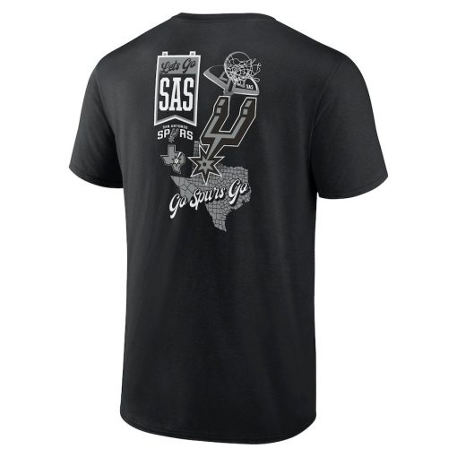 San Antonio Spurs Split Zone T-Shirt – Black - Image 3
